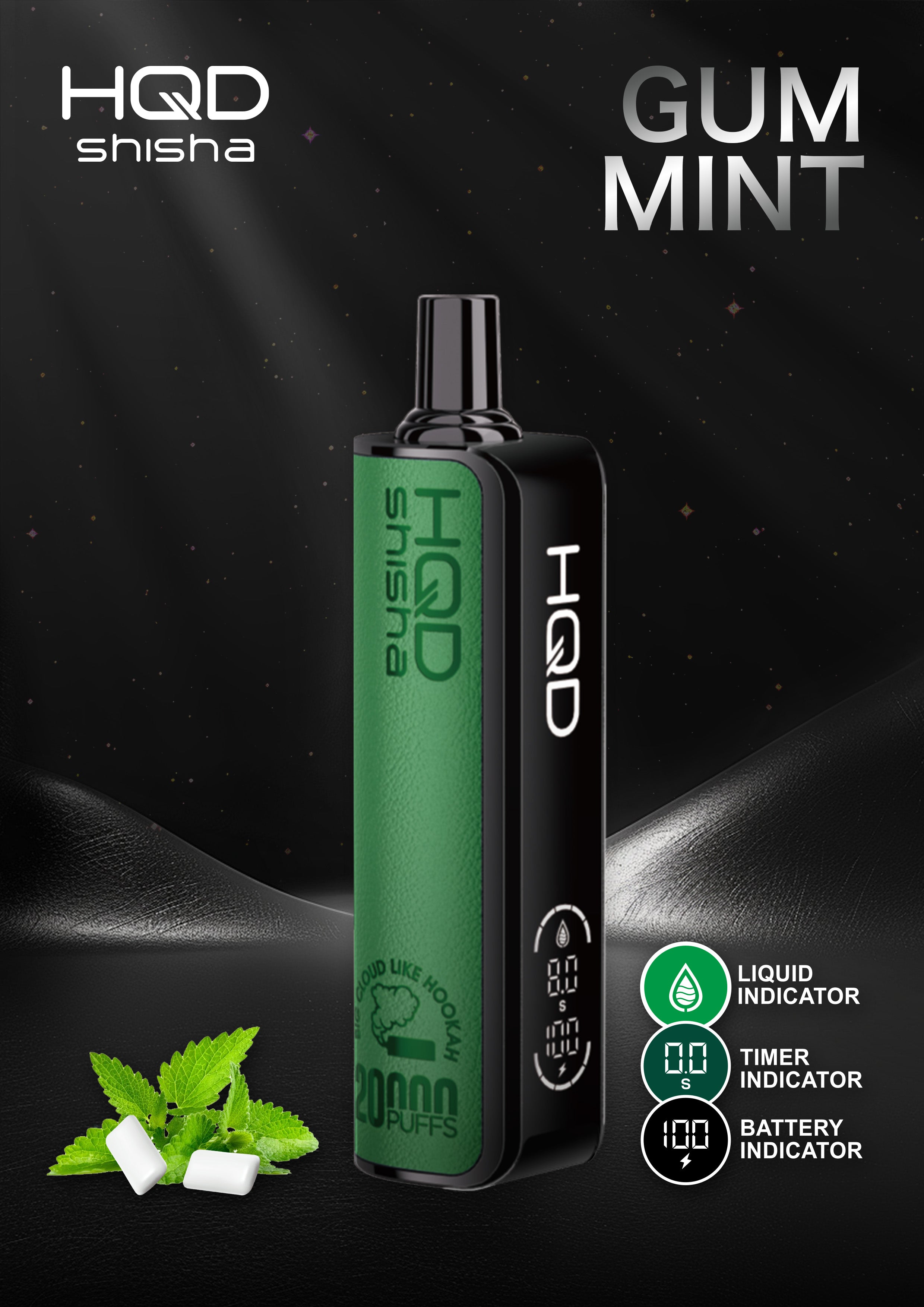 Buy HQD Shisha 20000 puffs Gum Mint in UAE | HQD UAE Buy HQD Shisha 20000 puffs Gum Mint in UAE | HQD UAE