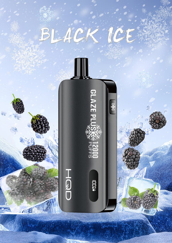 HQD Glaze Plus 12000 puffs – Black Ice
