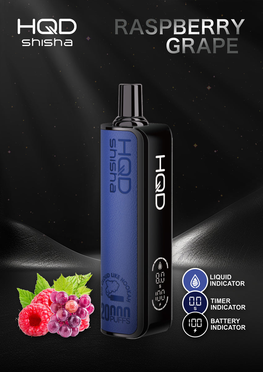 HQD Shisha 20000 puffs – Raspberry Grape