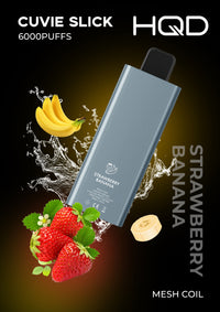 HQD Cuvie Slick 6000 puffs – Strawberry Banana