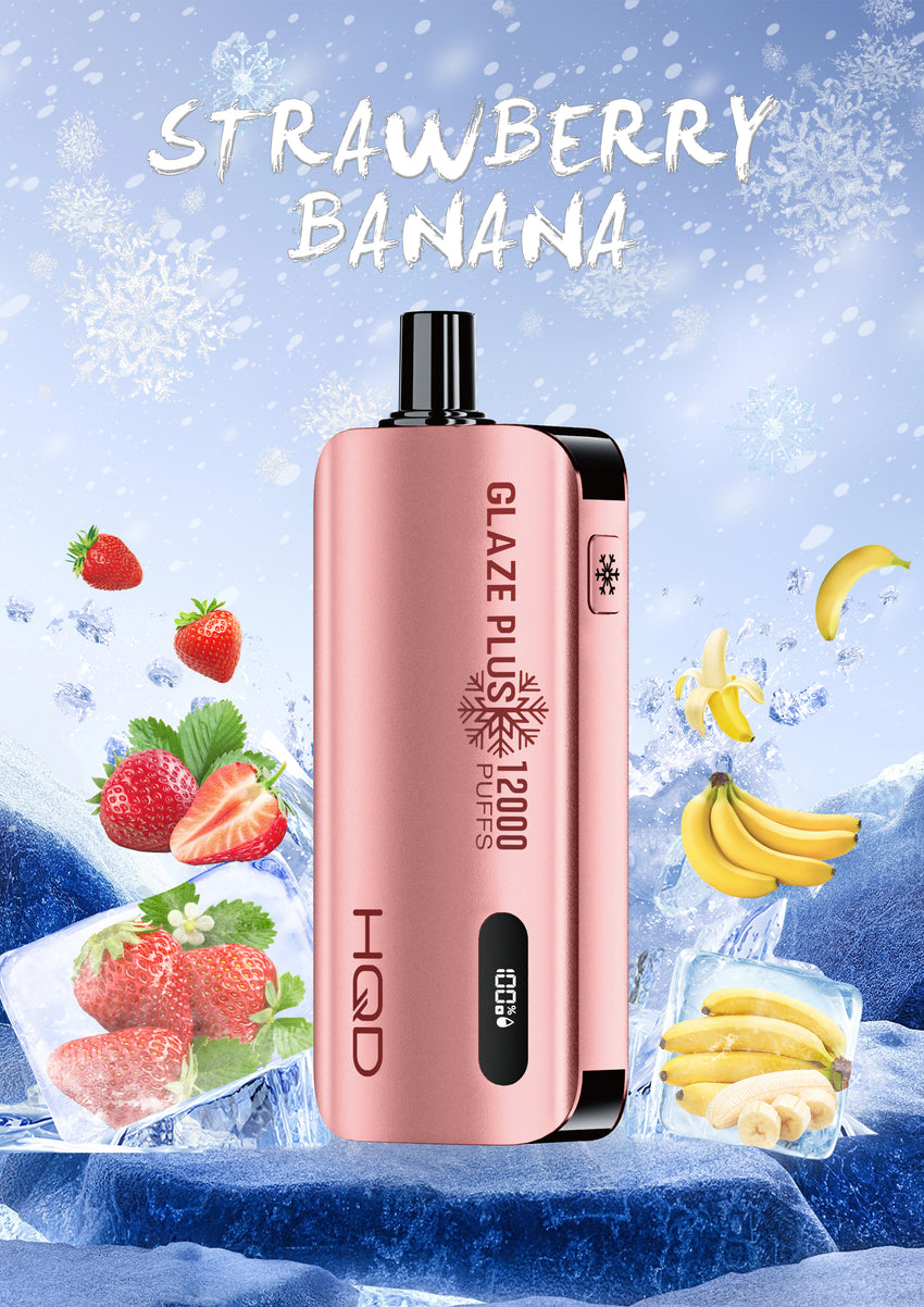 HQD Glaze Plus 12000 puffs – Strawberry Banana